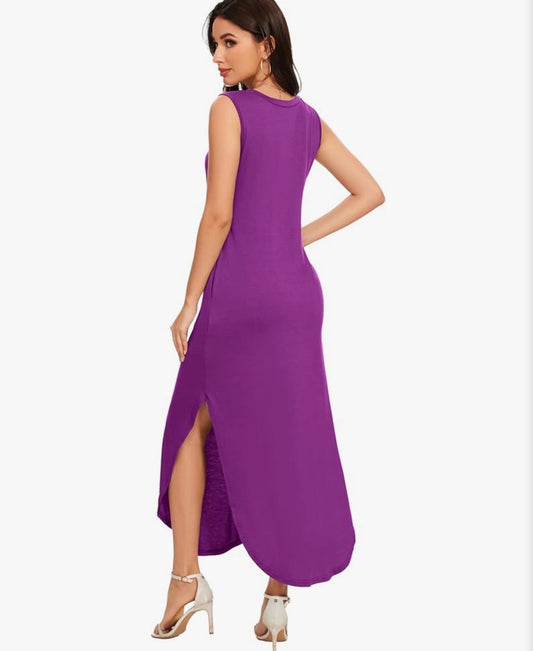 Sleeveless Maxi Dress- Size Large
