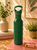 Insulated Stainless Steel Water Bottle with Built-In Straw