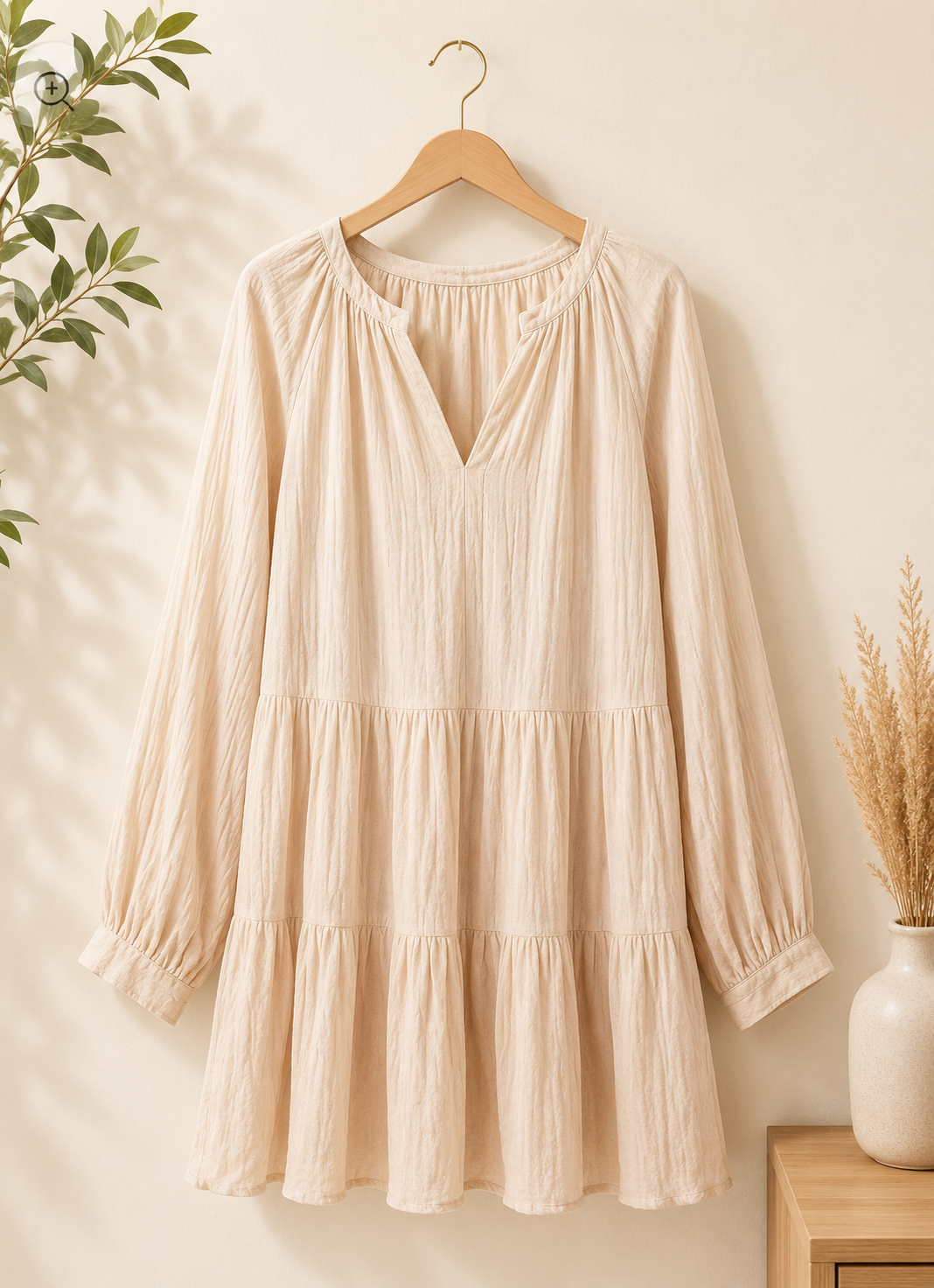 Ditto Light Brown Ombré Dress - Large