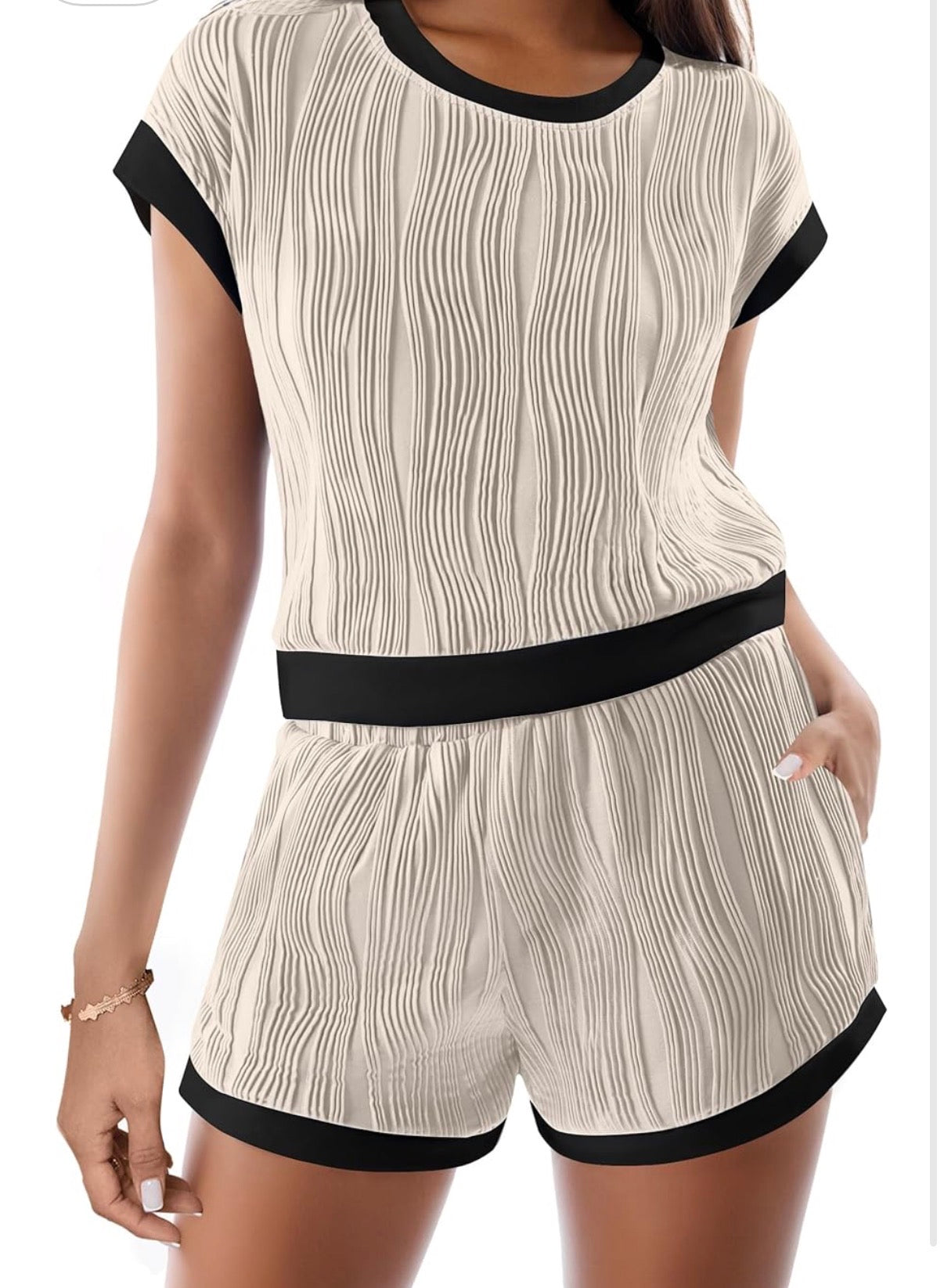 2PC Textured Lounge Set