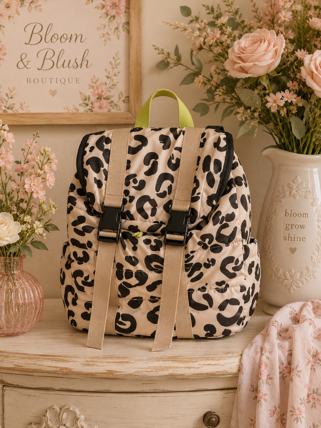 Leopard Print Backpack