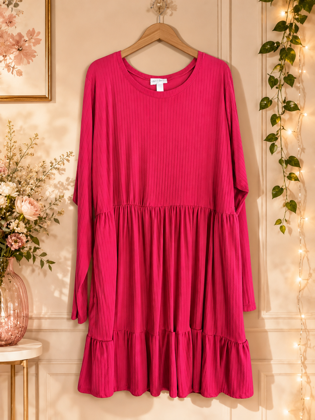 Pretty In Pink Tier Dress 3XL