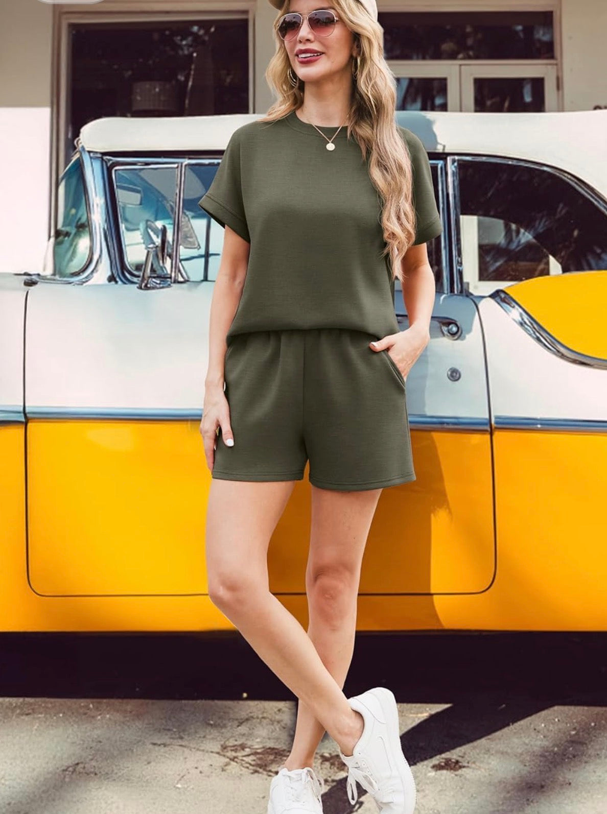 Dark Green Short Set