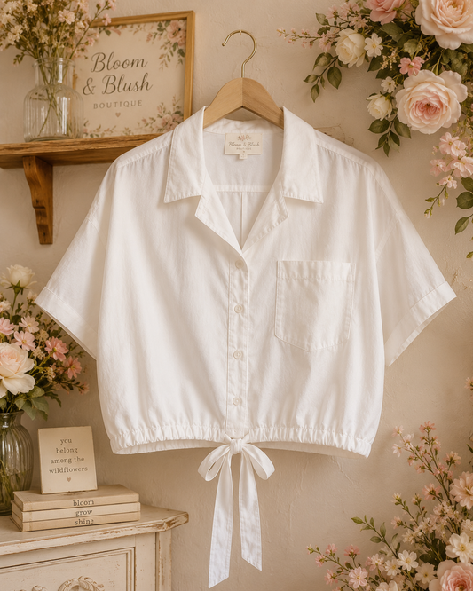 Elan Crisp White Botton Crop