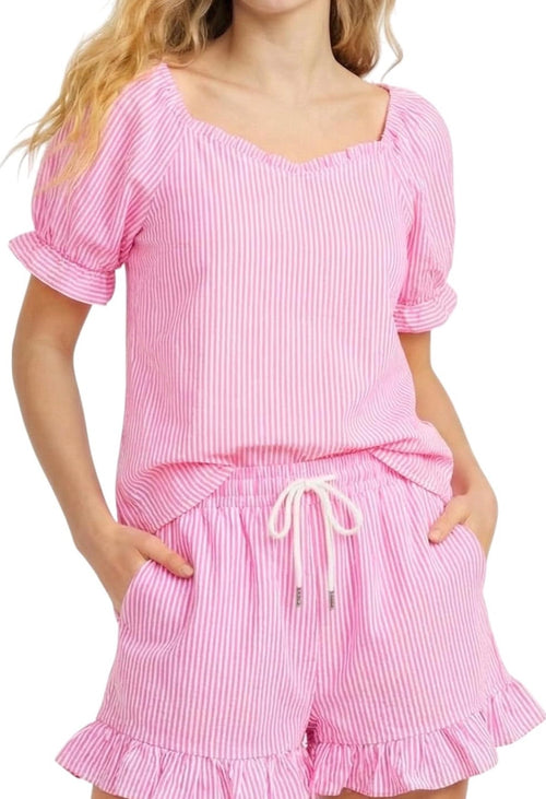 2PC Striped Short Set - Size Small