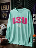 Teal Long Sleeve LSU Shirt