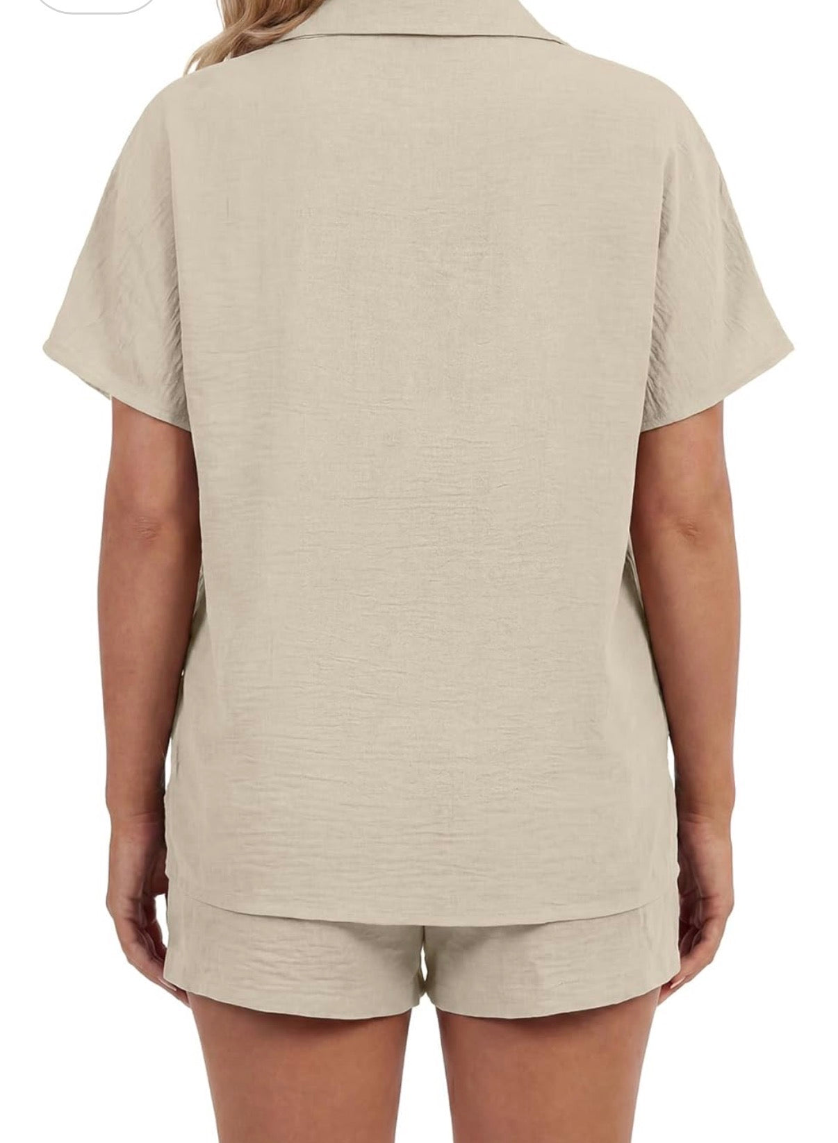 Button Down Short Set