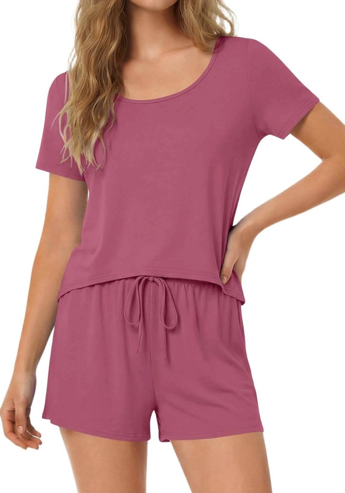Rose Pink 2 pc Short Set
