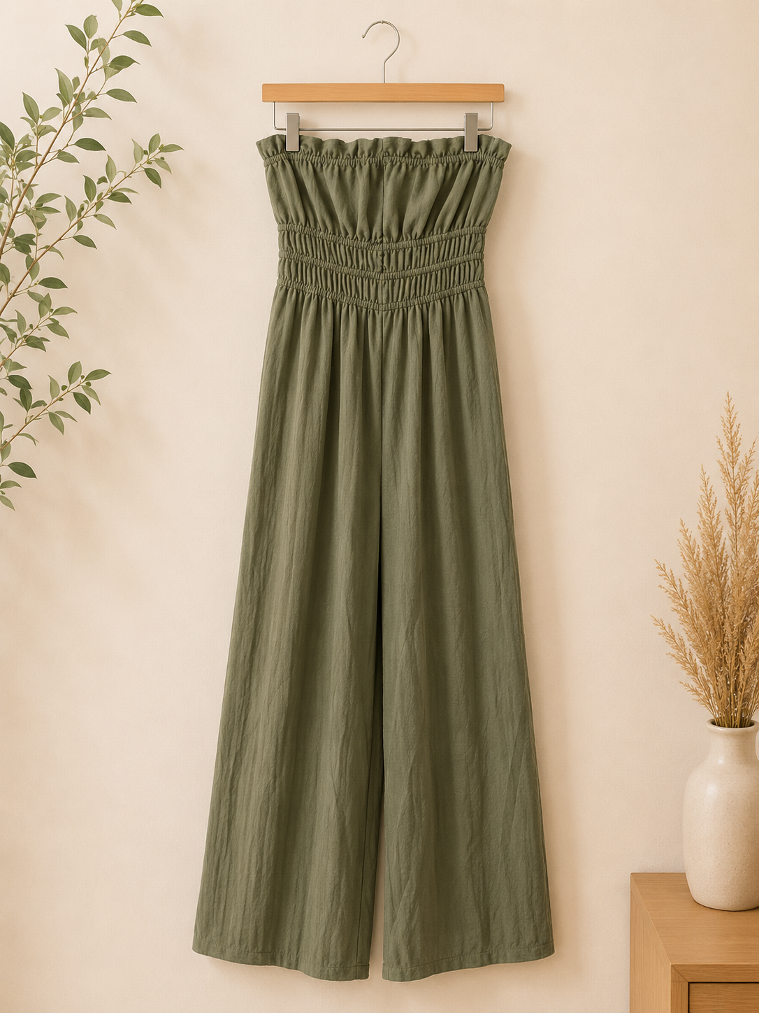 Olive Green Sleeveless Pantsuit Size Small