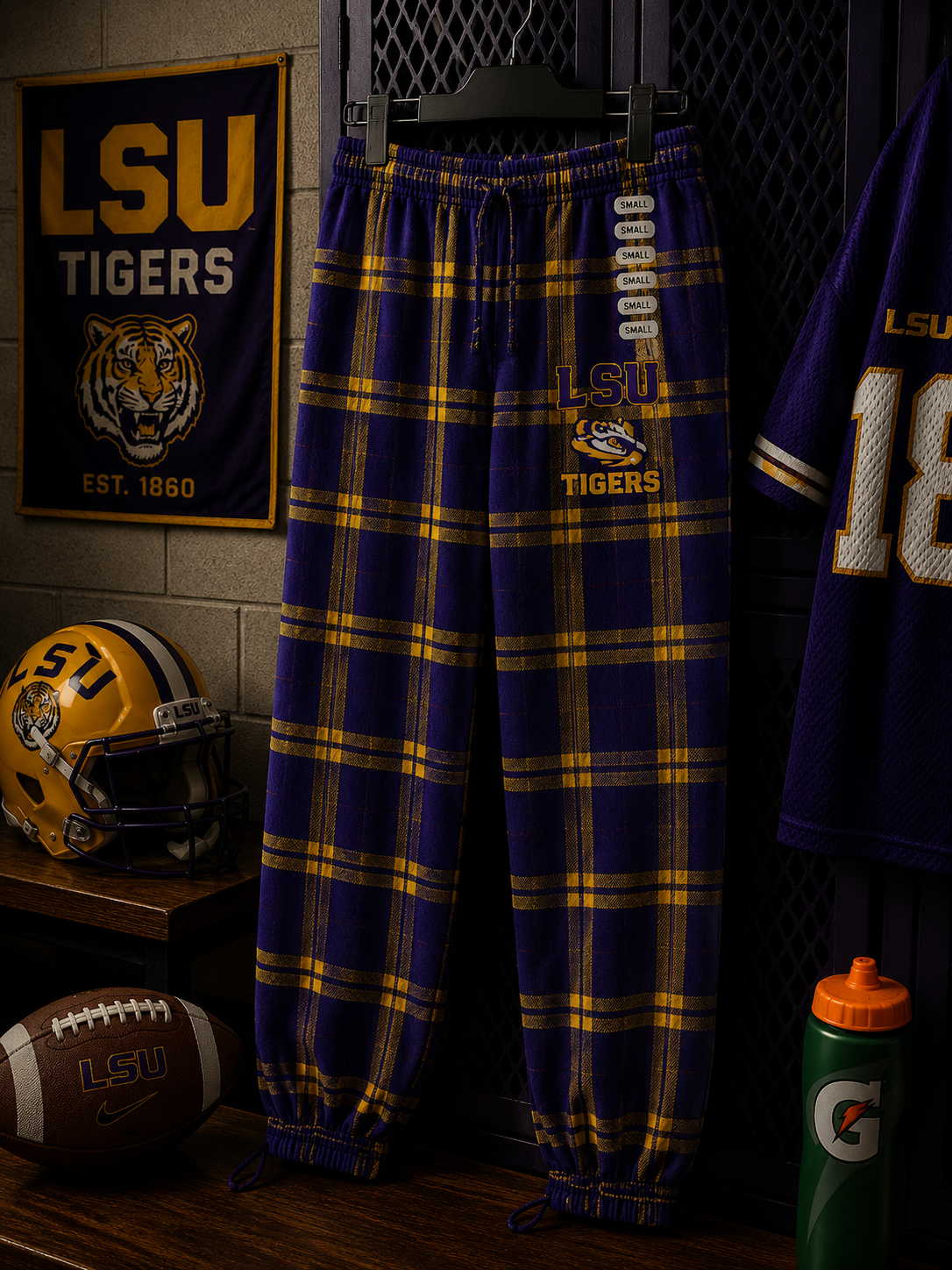 LSU Plaid Pajama Bottom