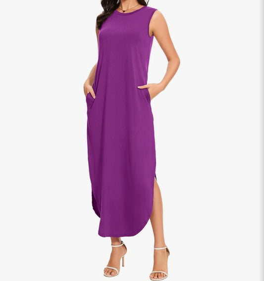 Sleeveless Maxi Dress- Size Large