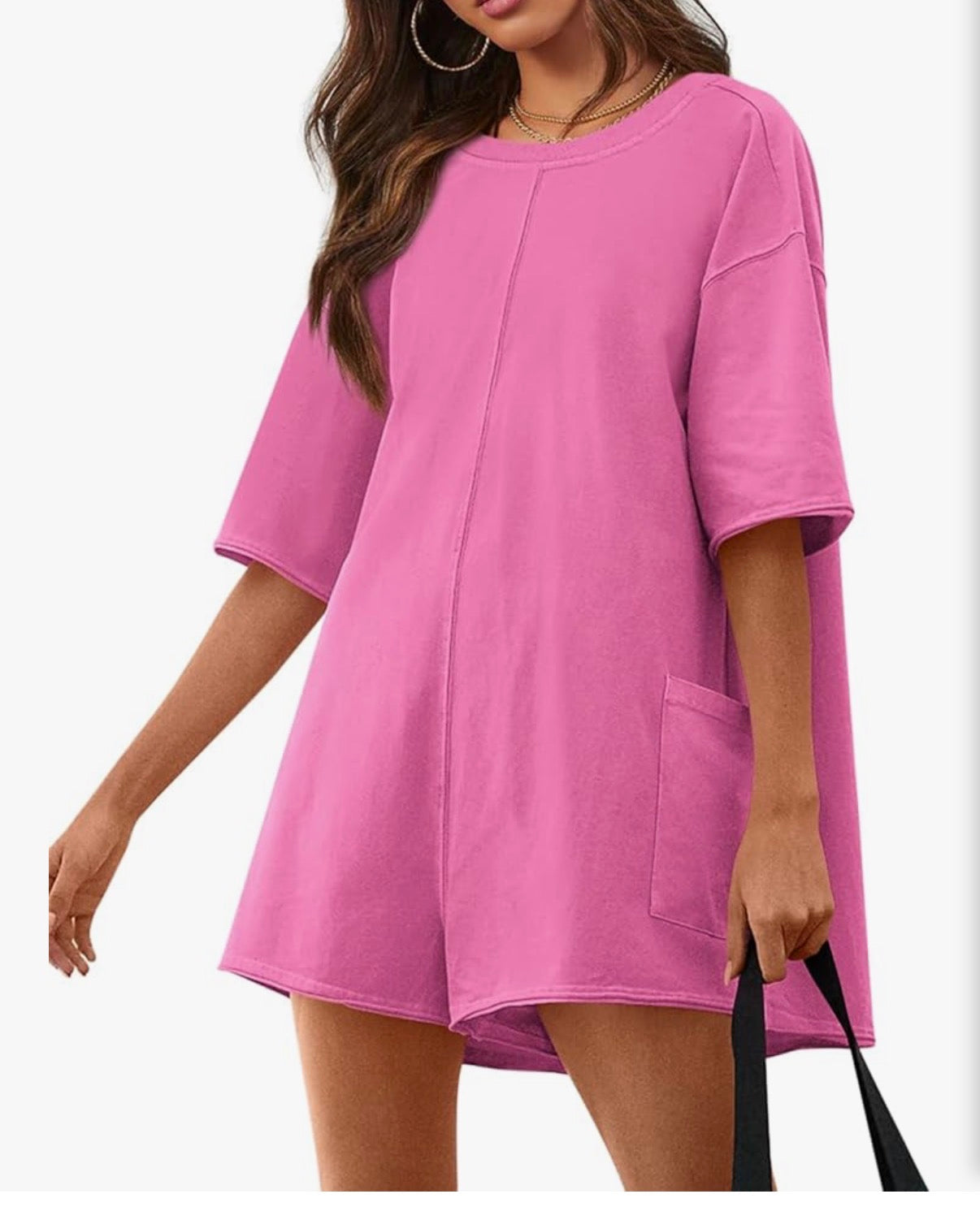 Pink Oversized Romper - Size Small/Medium
