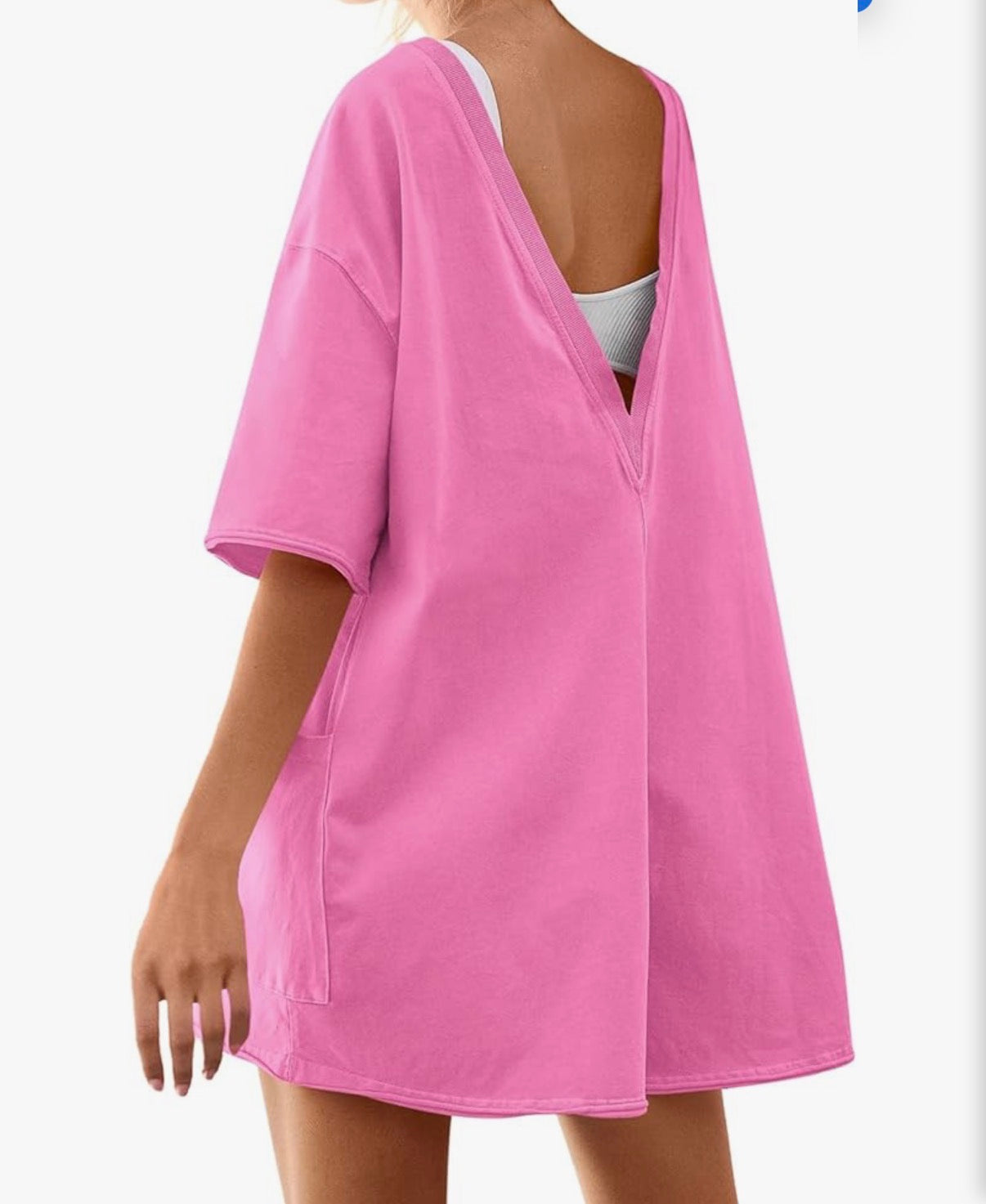 Pink Oversized Romper - Size Small/Medium