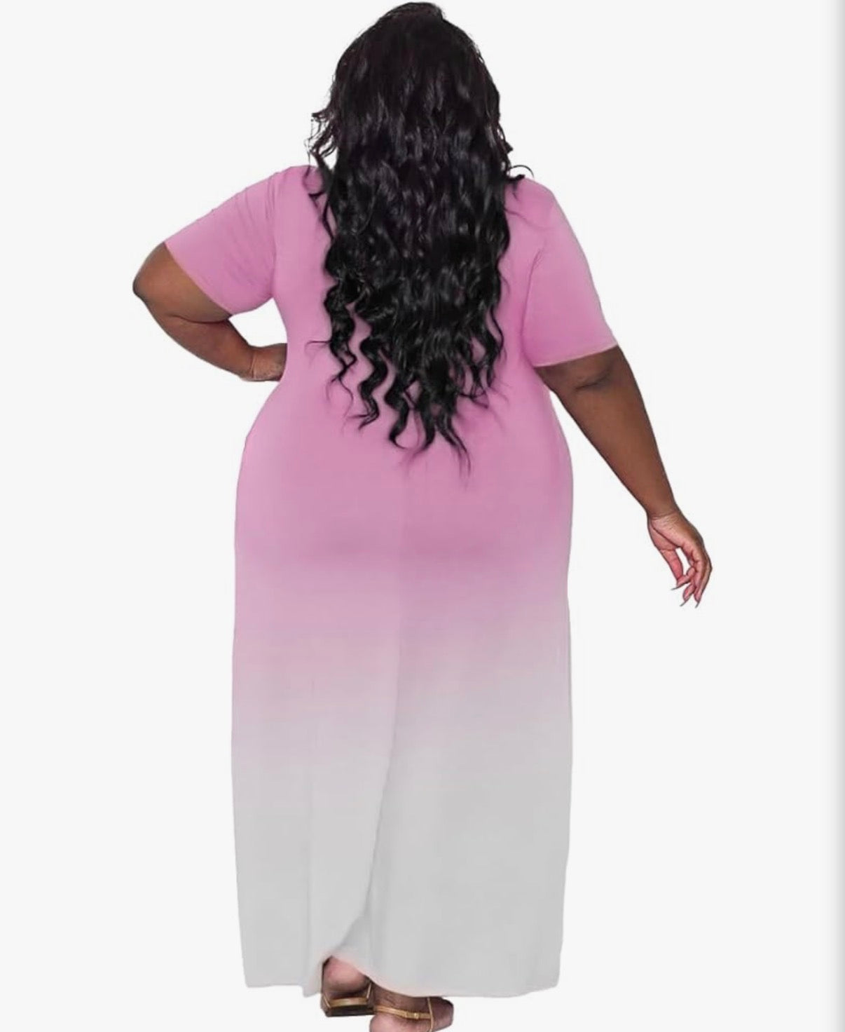 Pink Ombré Maxi Dress - Size Small/Medium