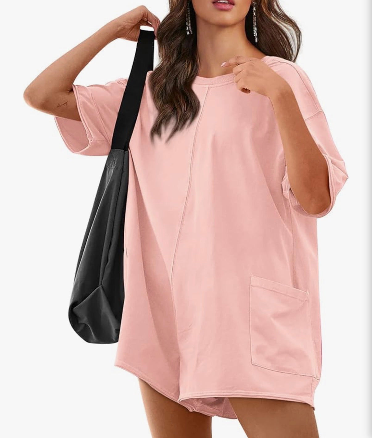 Light Pink Oversized Romper - Size Small/Medium