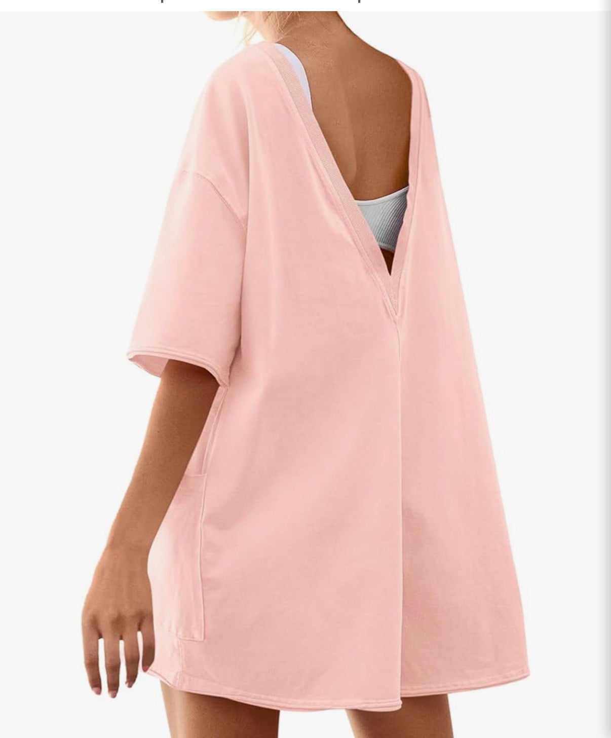 Light Pink Oversized Romper - Size Small/Medium