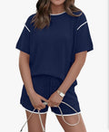 2 Piece Blue Short Set