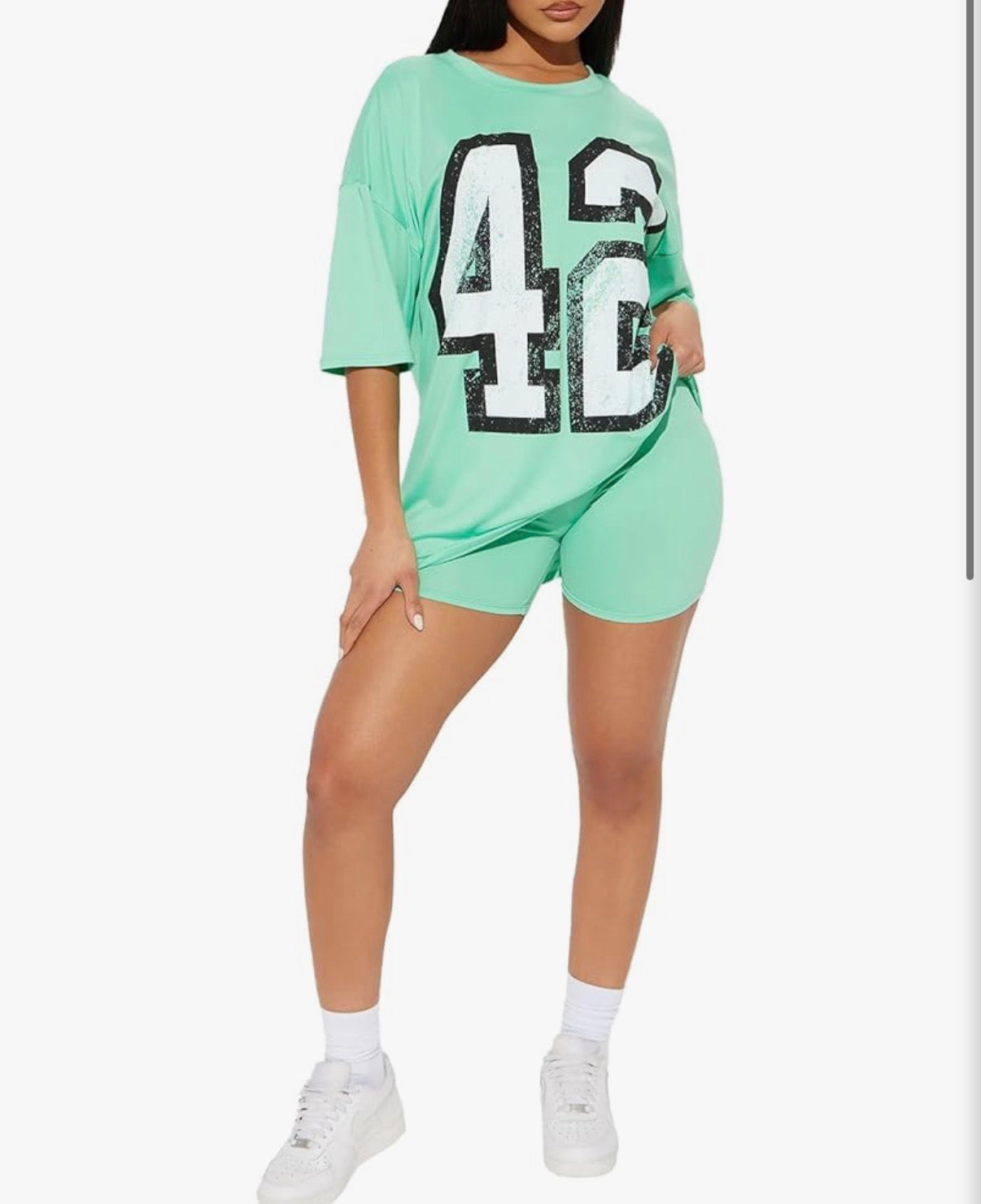 Mint 2PC Graphic Short Set- Size Small/Medium