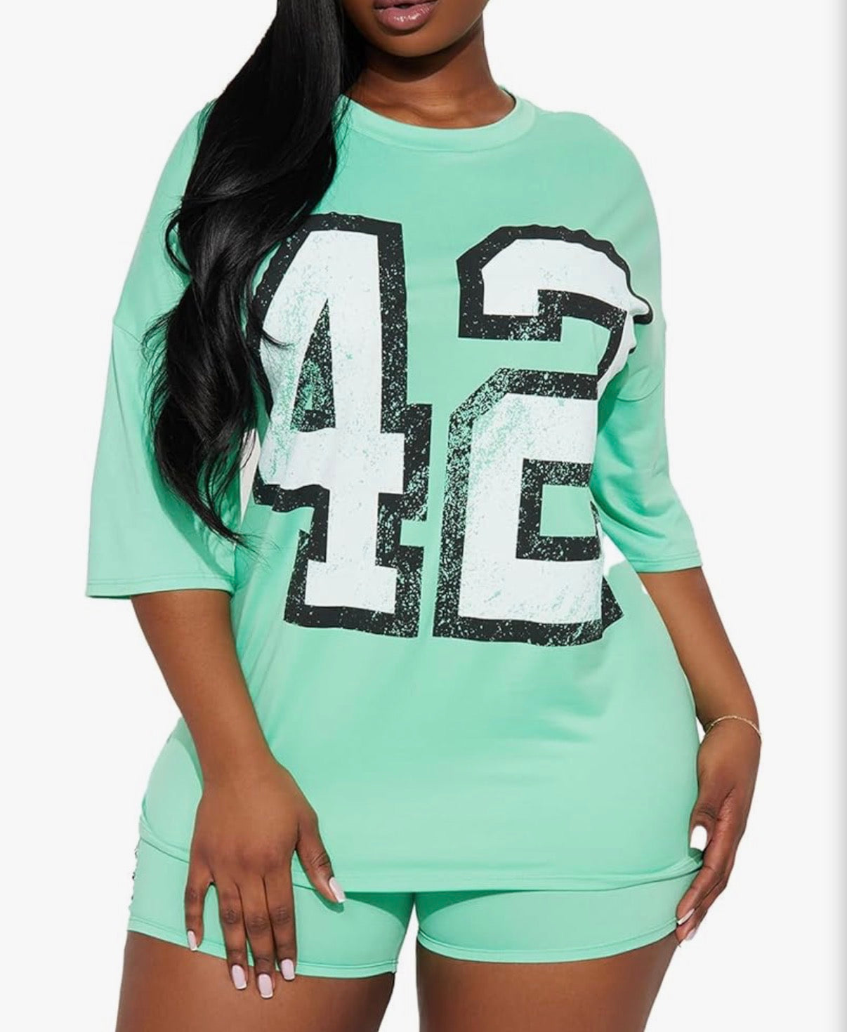 Mint 2PC Graphic Short Set- Size Small/Medium