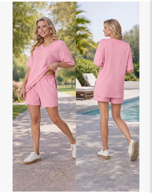 2PC Pink Lounge Short Set- Size Medium