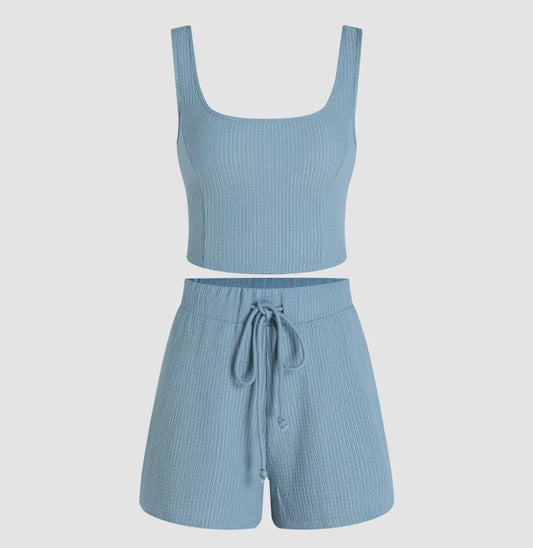 2 PC Blue Workout Set