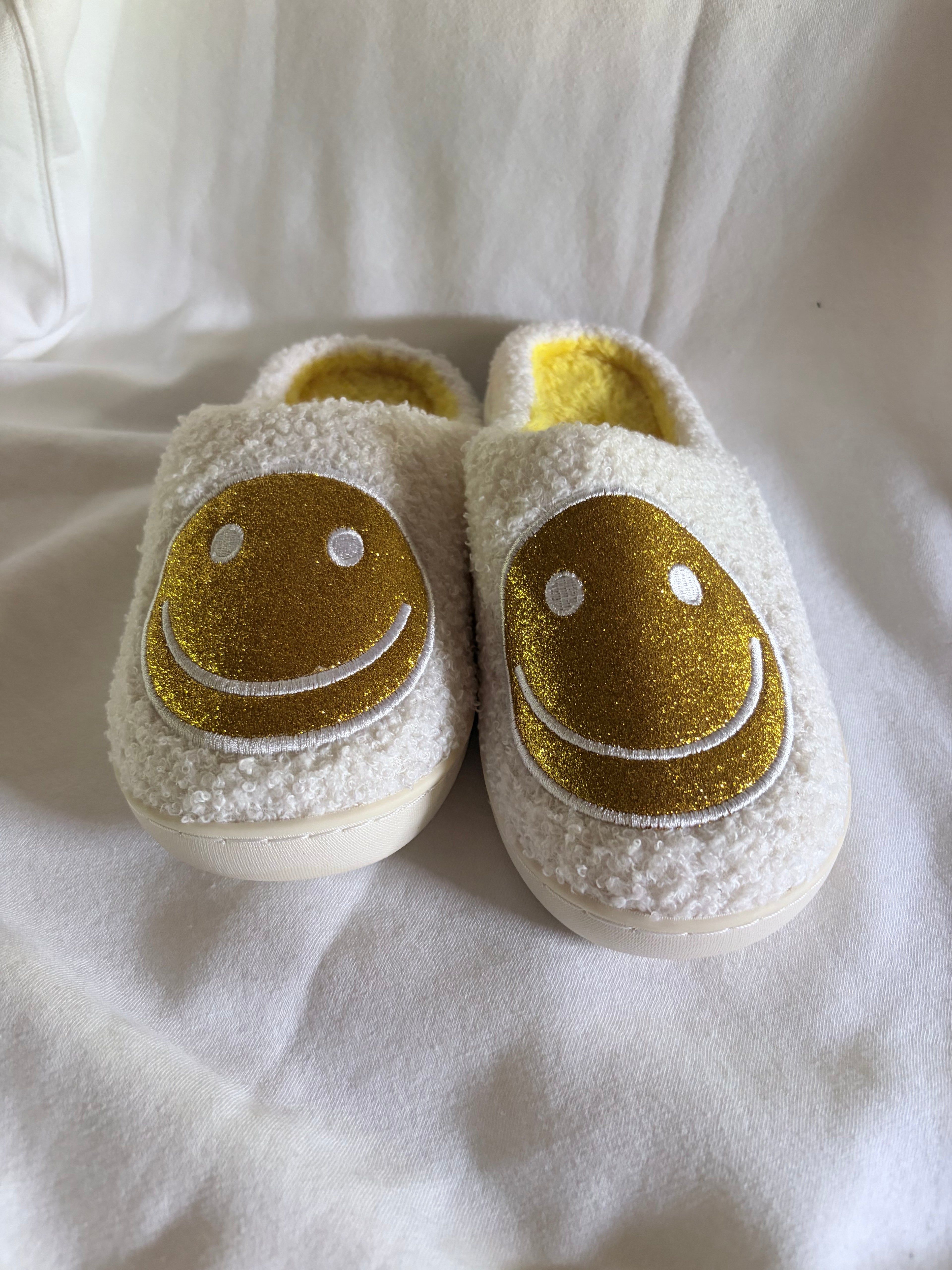 Glitter Smiley Face Slipper