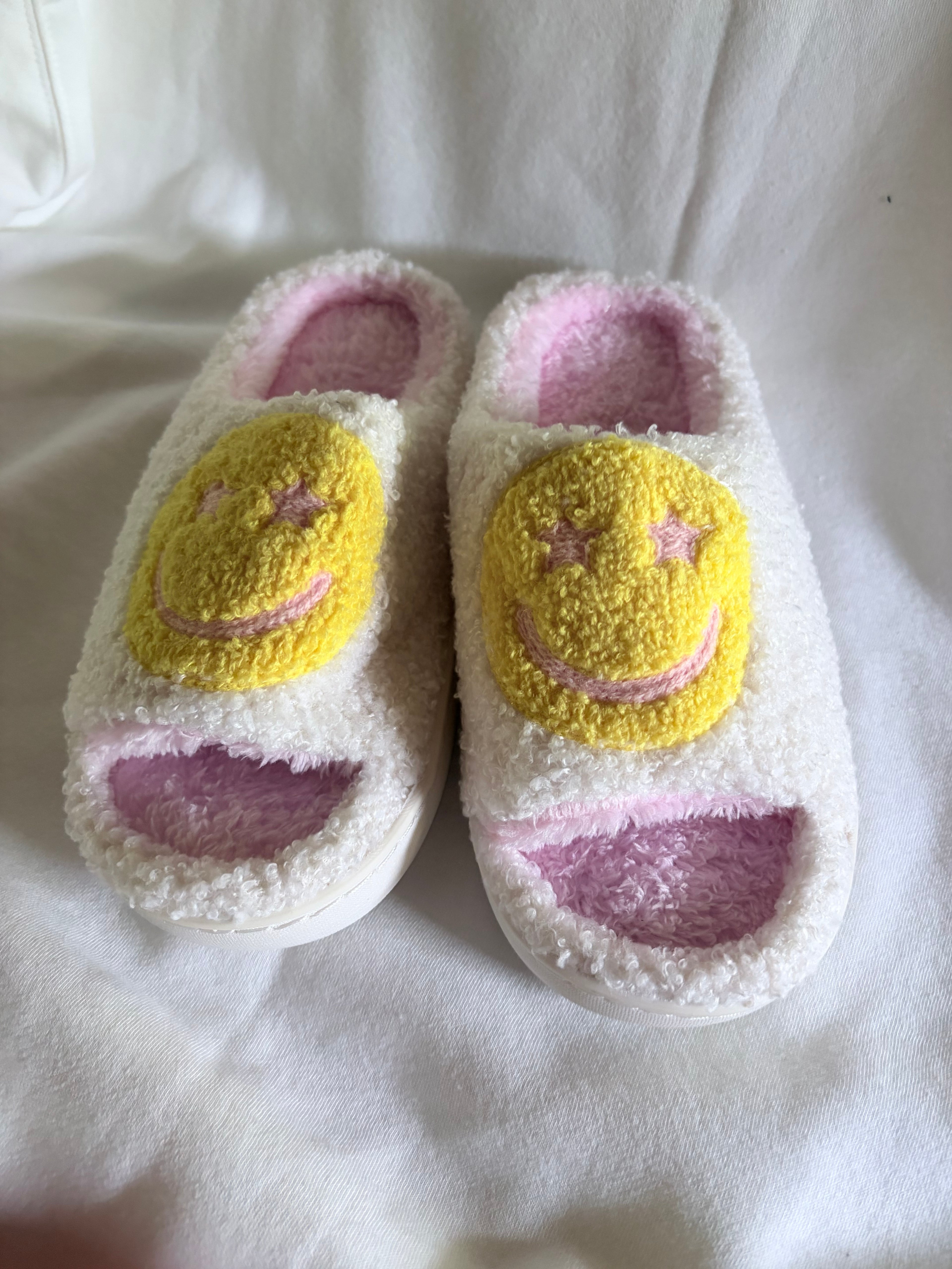 Open Toe Smiley Face Slipper