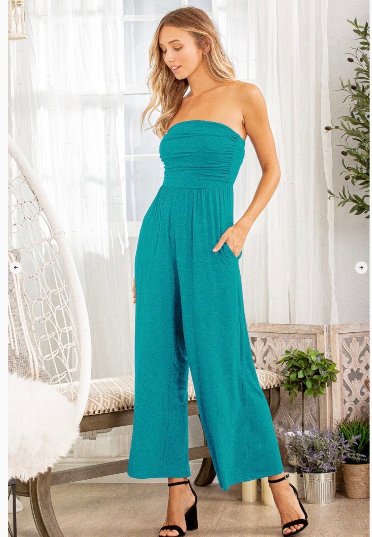 Plus Size Strapless Jumpsuit