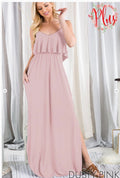 Plus Size Spaghetti Strap Ruffle Maxi