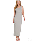 Sleeveless Maxi Dress Light Grey