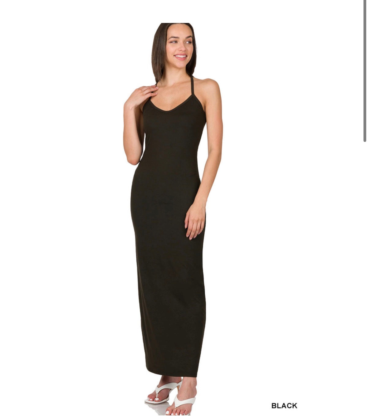 Sleeveless Racerback Maxi Dress