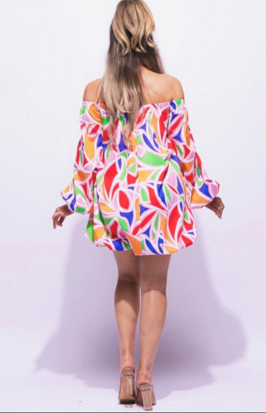 Off the Shoulder Bubble Dress